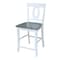 International Concepts Verona Counter Height Stool, 24" Seat Height, White/Heather gray S05-1702 - alternate 1